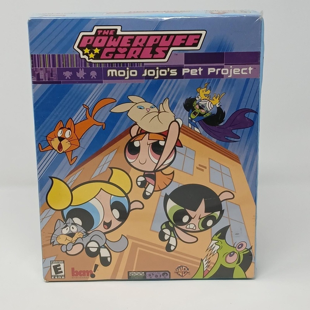 The Powerpuff Girls Mojo Jojo's Pet Project CD ROM Game 2001 NEW SEALED Big Box